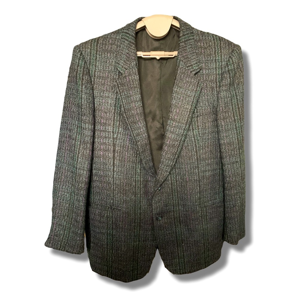 VTG Wm. H. Leishman Checkered Wool Sports Coat Size 46R